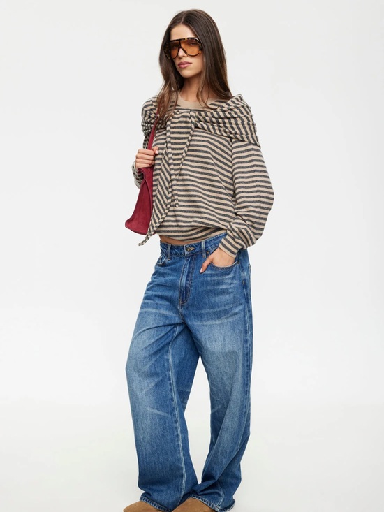 Lioness Tops - LIONESS | OLSEN KNIT | SLATE STRIPE | 1K